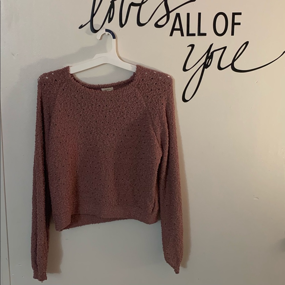 Purple Debut Cropped Sweater